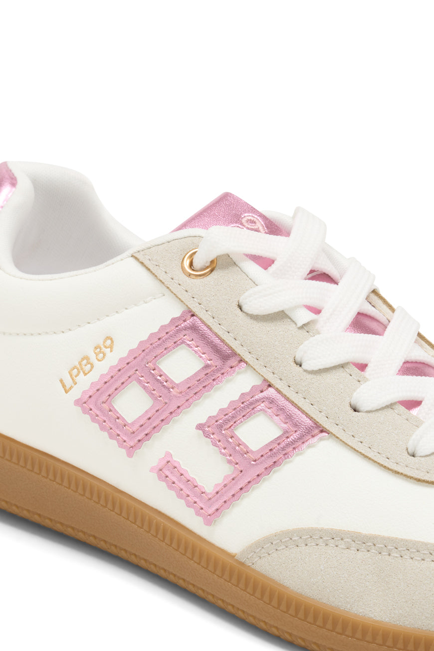 BASKETS NAIS BLANC / ROSE METAL