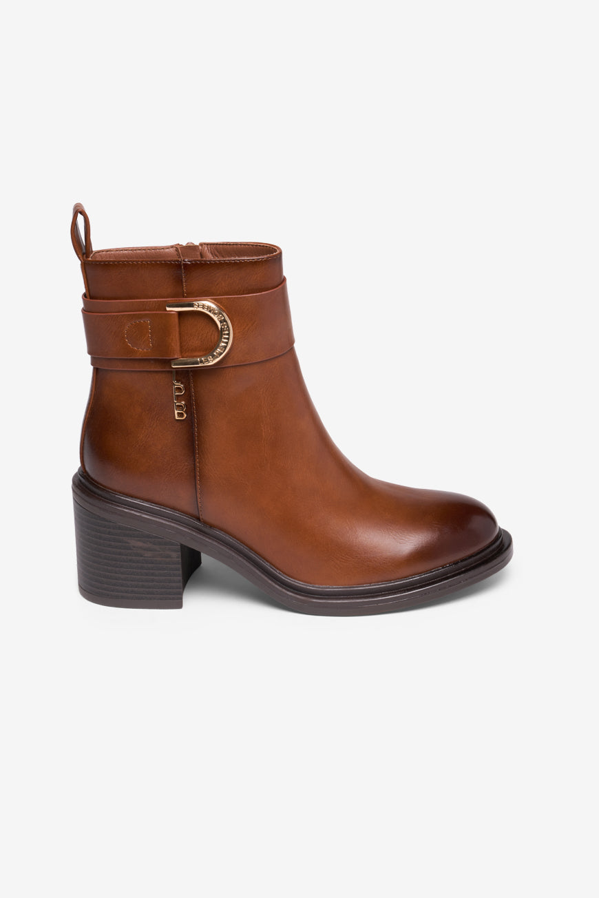 BOTTINES EFFET CUIR BROSSE MALIKA