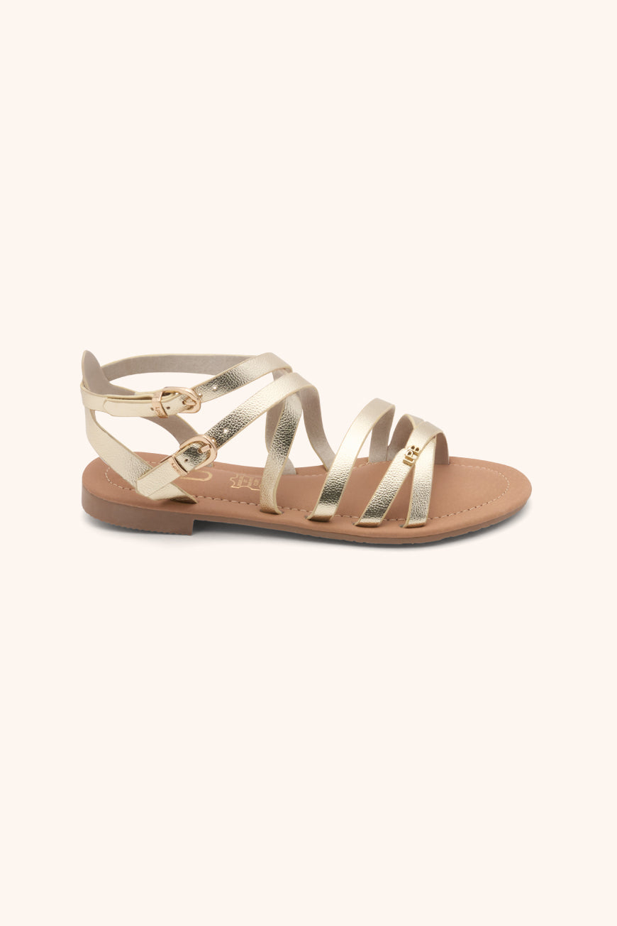 SANDALES FIKEN CHAMPAGNE METAL