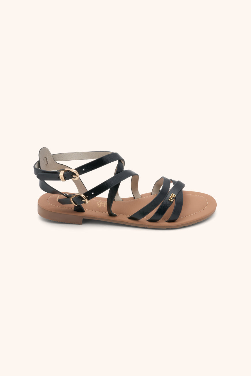 SANDALES FIKEN EBENE METAL