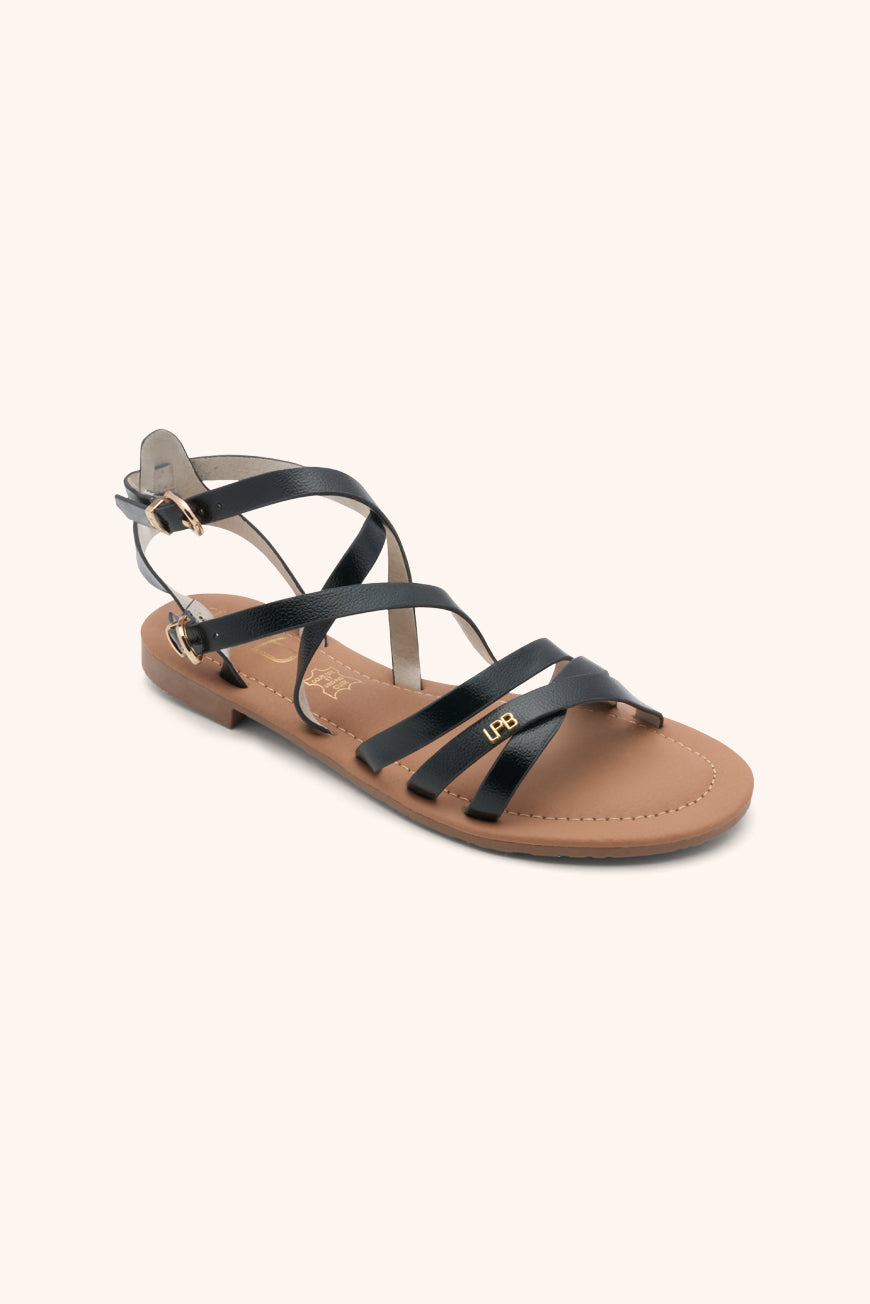 SANDALES FIKEN EBENE METAL