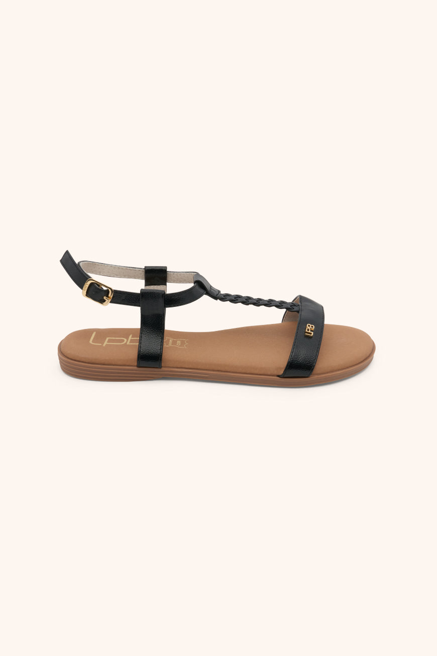 SANDALES LIE EBENE METAL