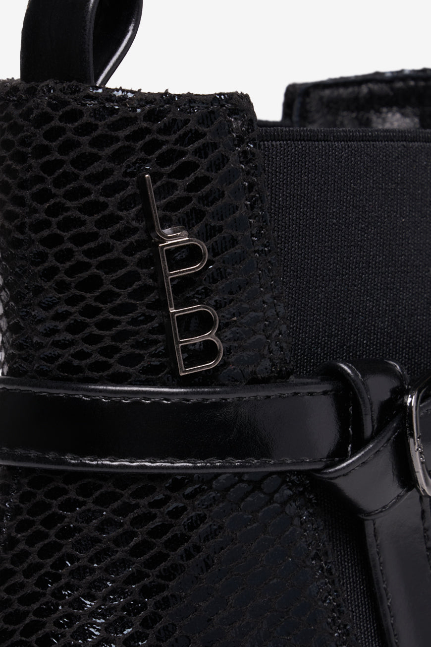 BOTTINES NOIR SNAKE JANKA