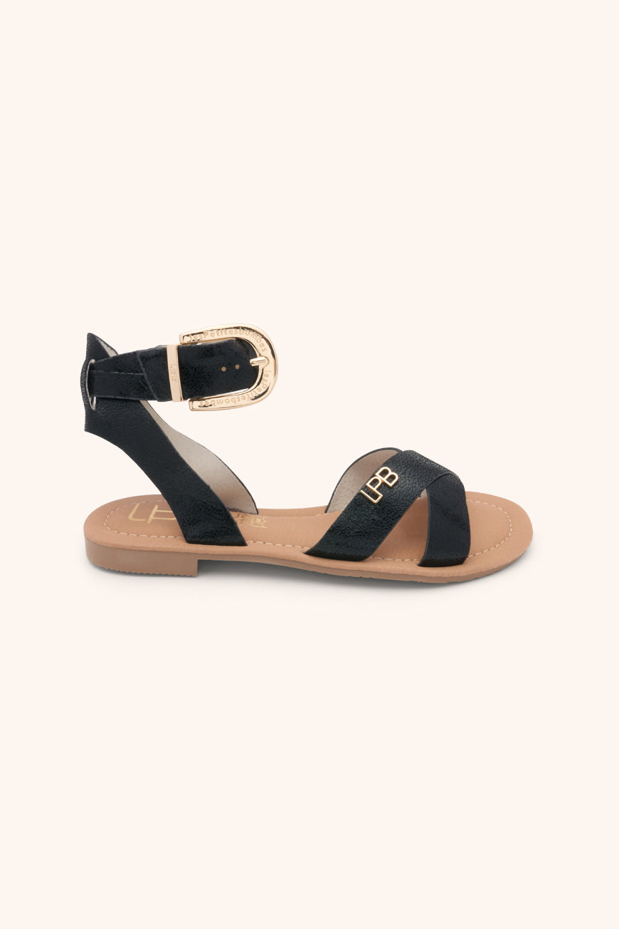SANDALES LENA NOIR METAL