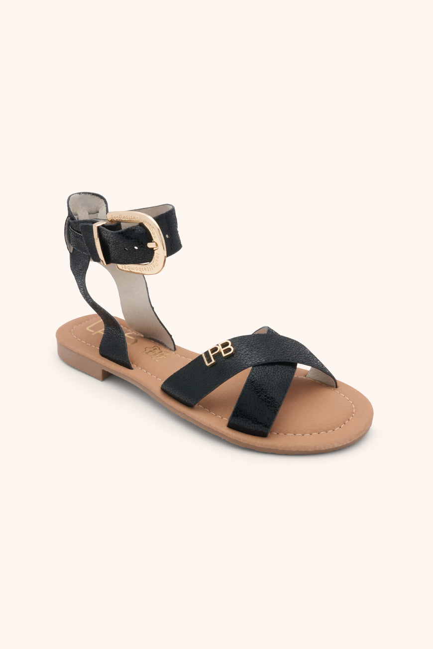 SANDALES LENA NOIR METAL