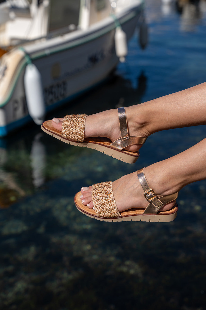 SANDALES LEONIE OR ROSE