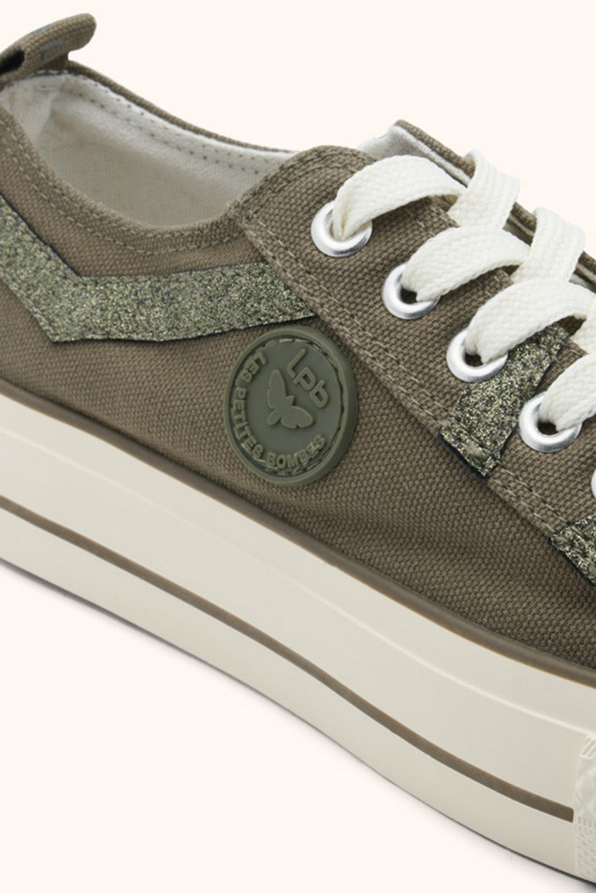 BASKETS INDIRA KAKI FONCE