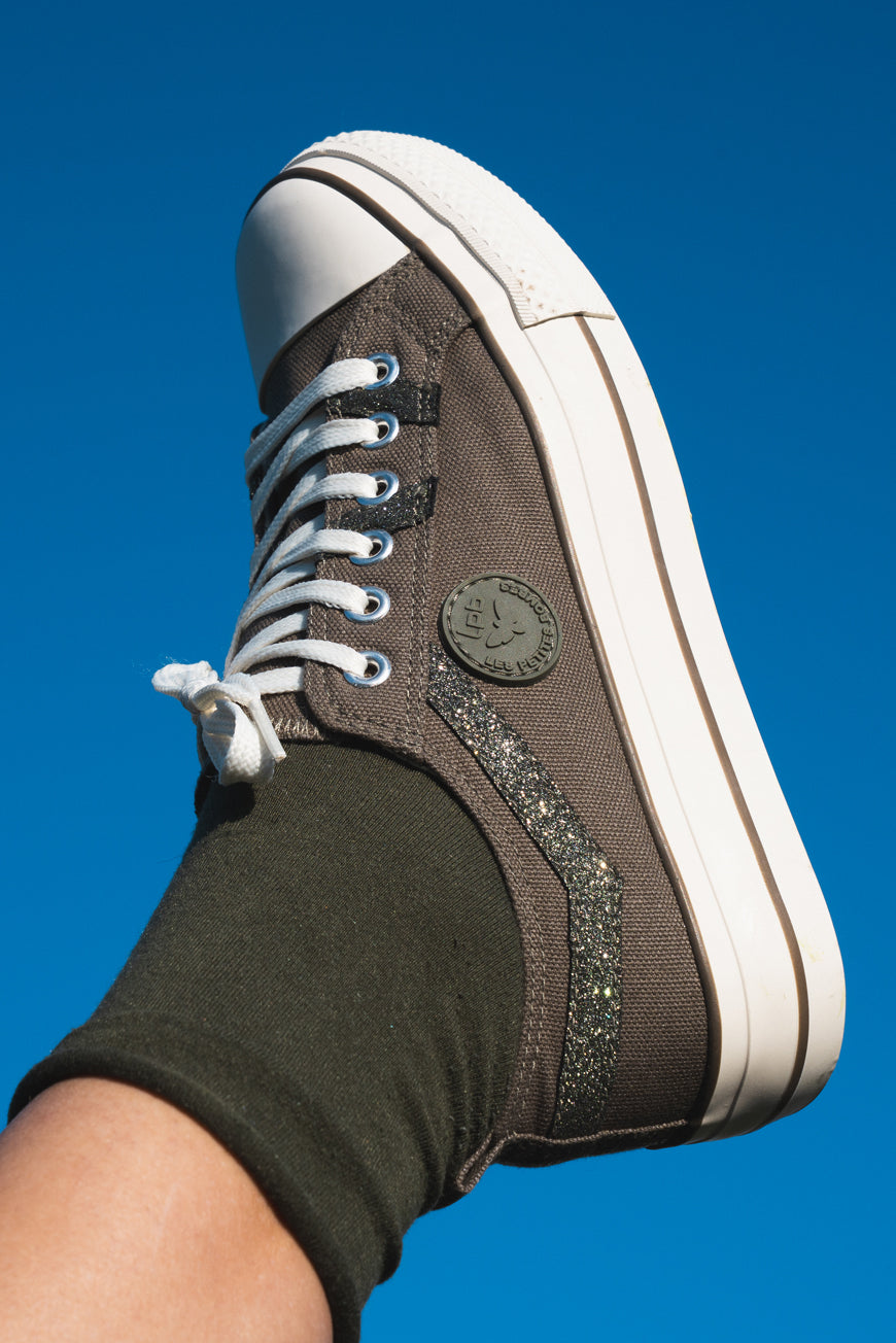 BASKETS INDIRA KAKI FONCE