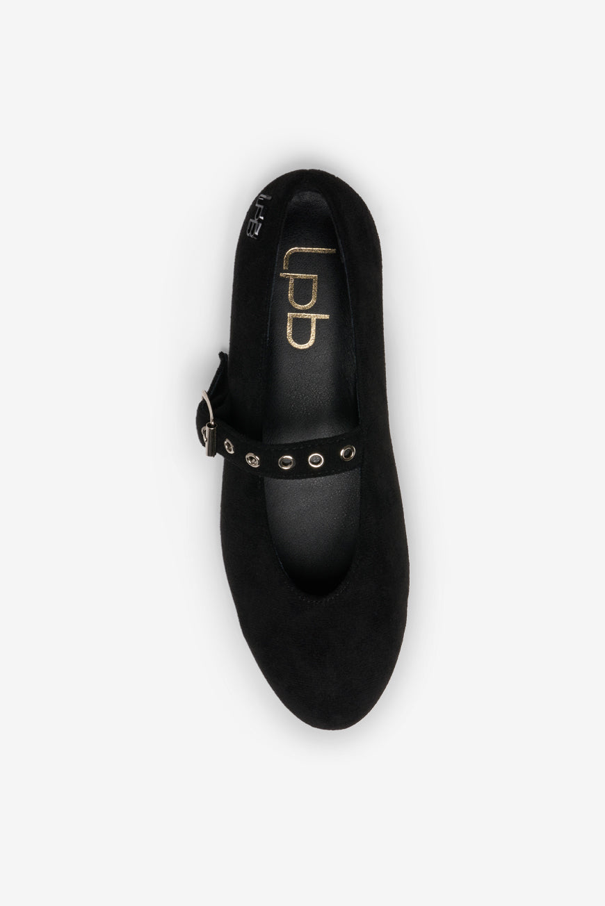 BALLERINES NOIR SUEDINE MILLY