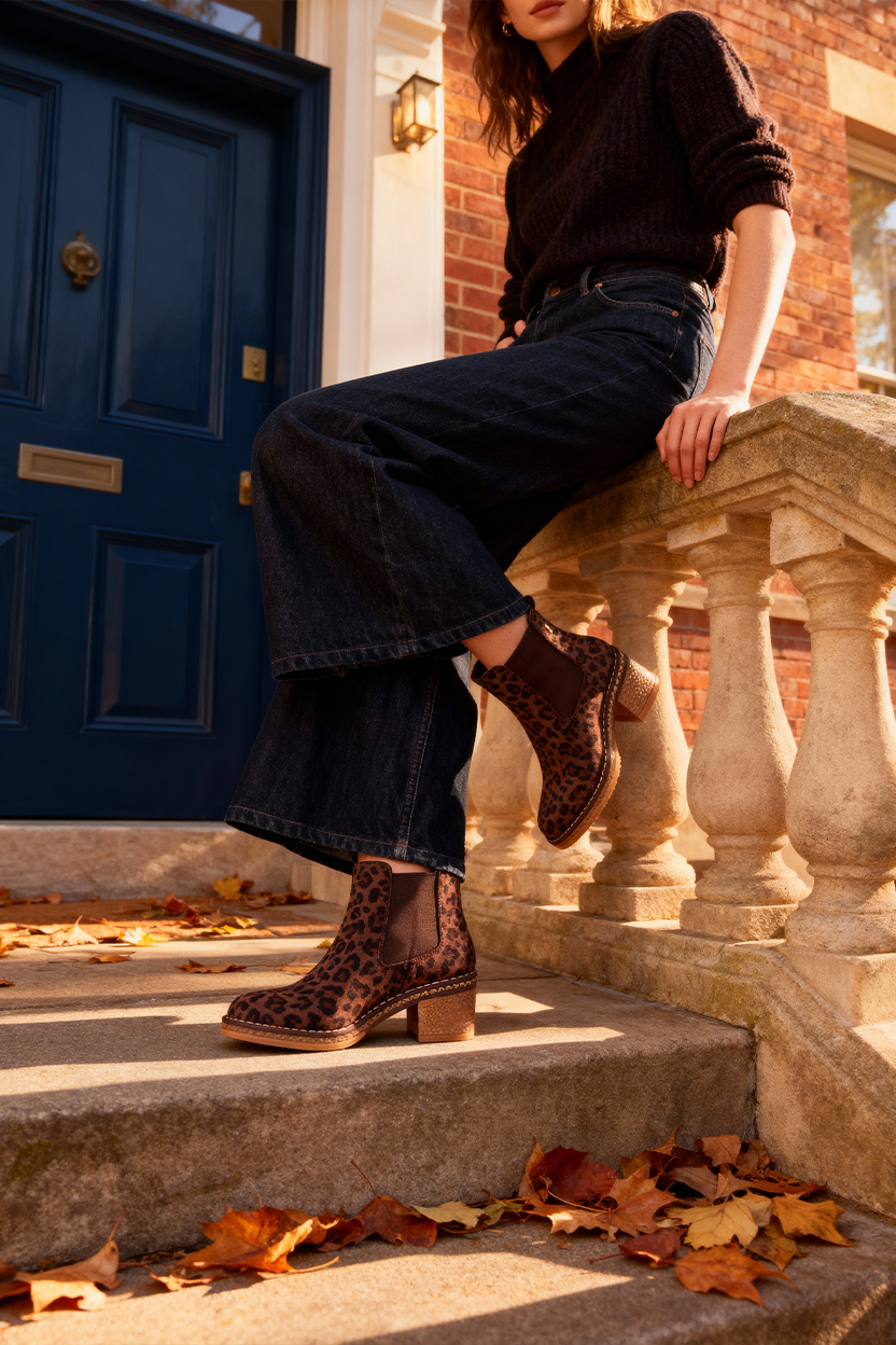 BOTTINES LEOPARD SUEDINE MAENA