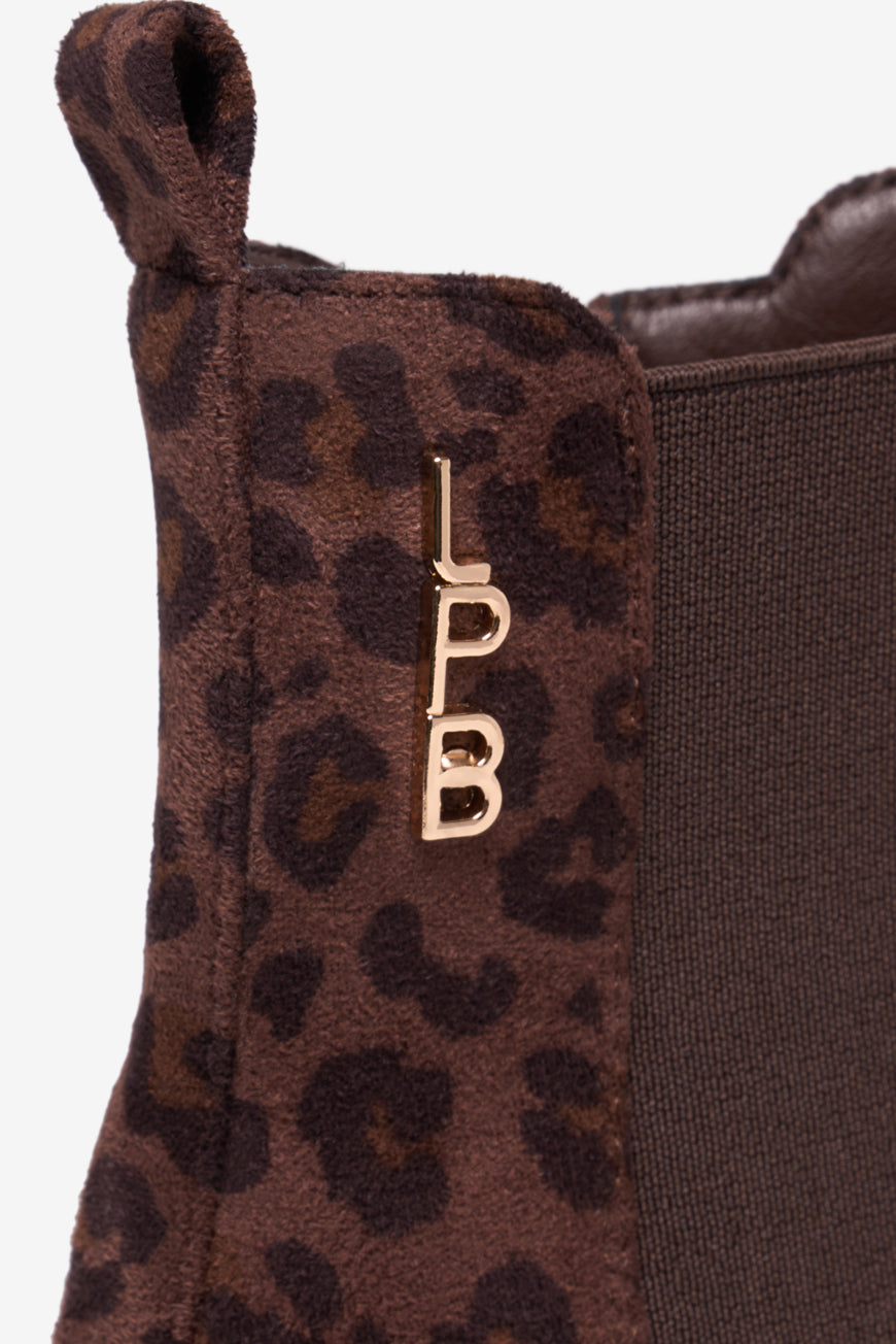 BOTTINES LEOPARD SUEDINE MAENA