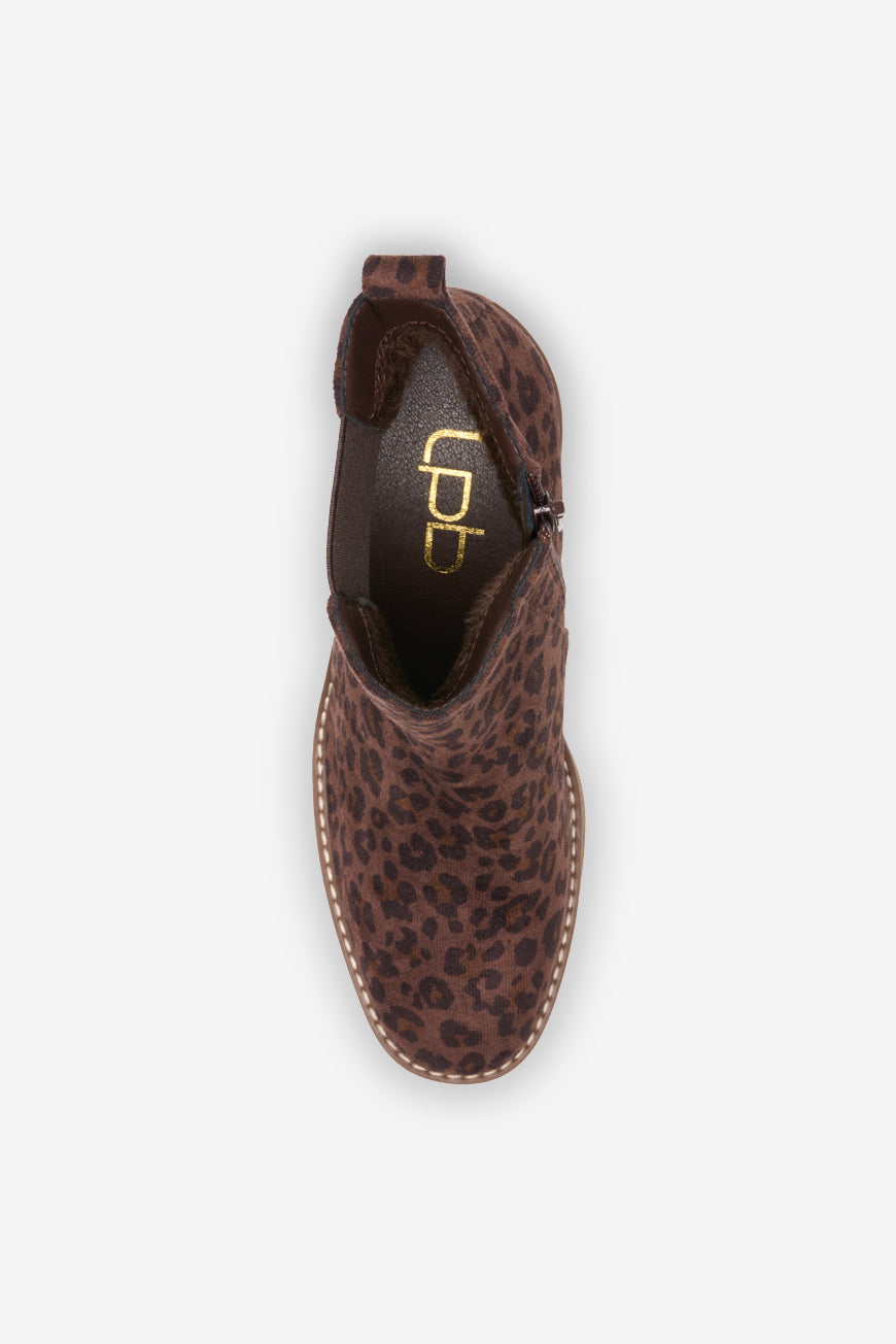 BOTTINES LEOPARD SUEDINE MAENA