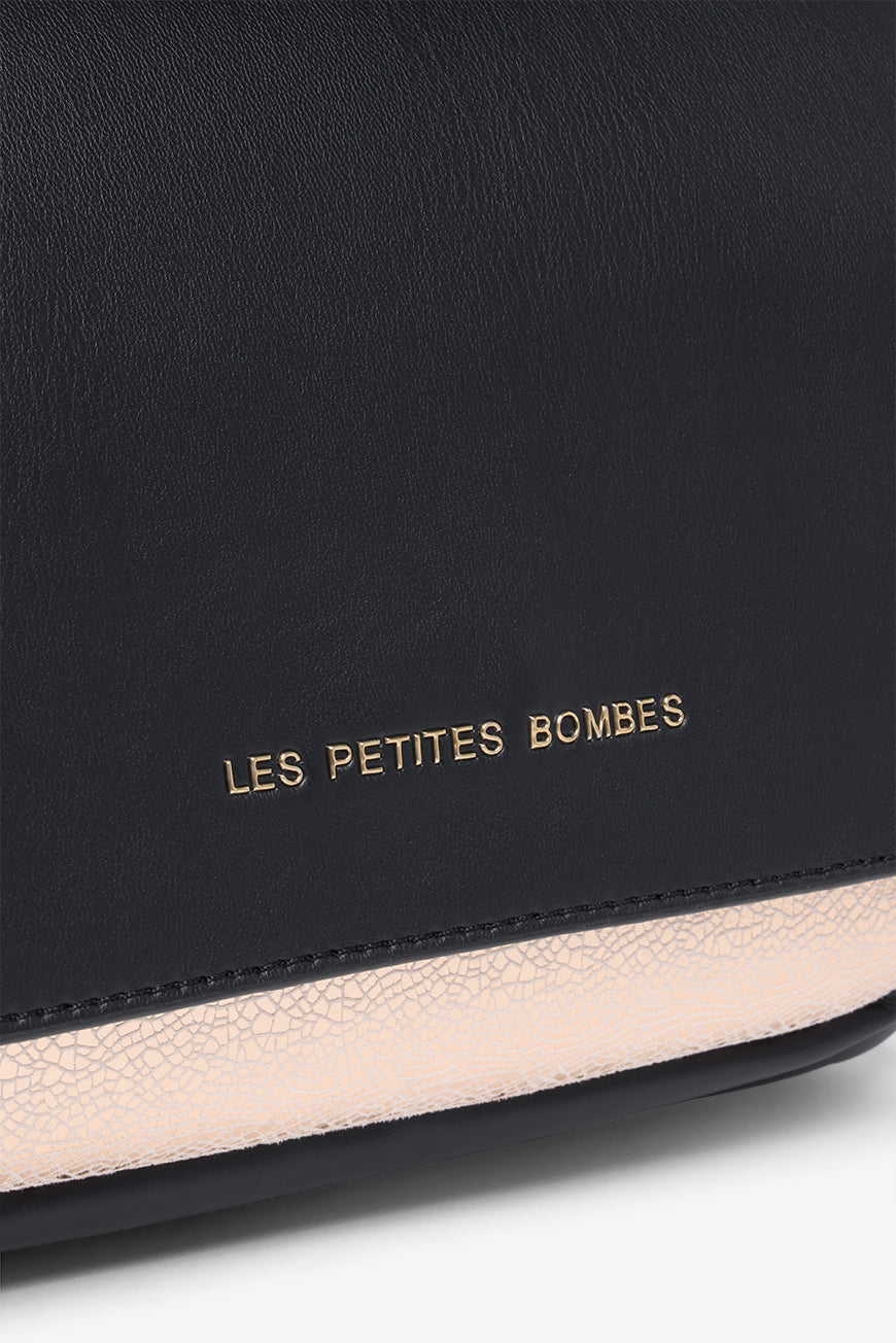 SAC A MAIN NOIR DORE MARIETTA