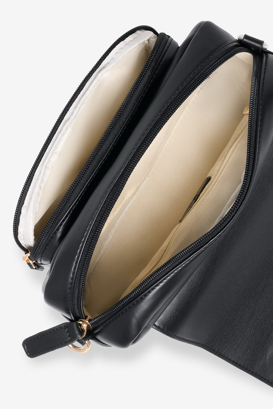 SAC A MAIN NOIR DORE MARIETTA