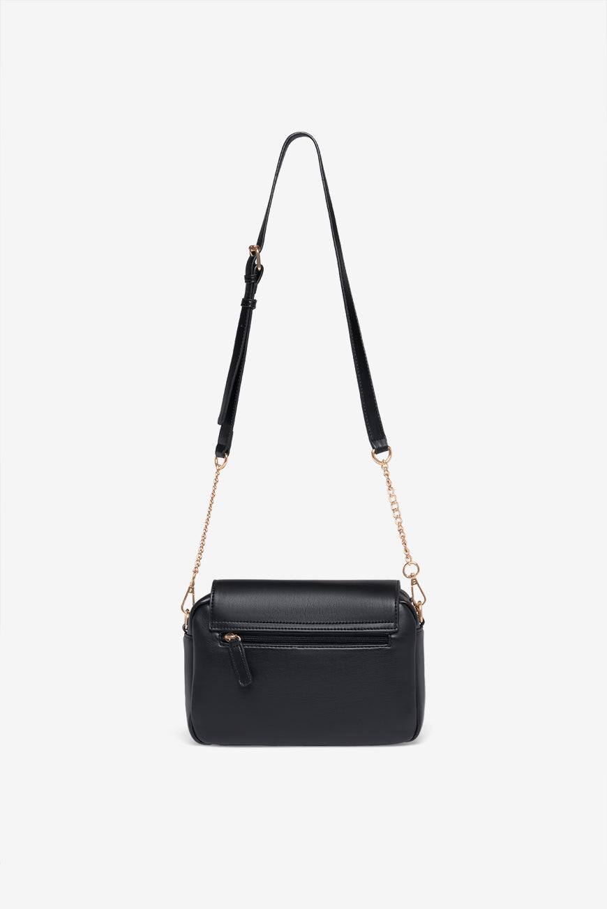 SAC A MAIN NOIR LEOPARD MARIETTA