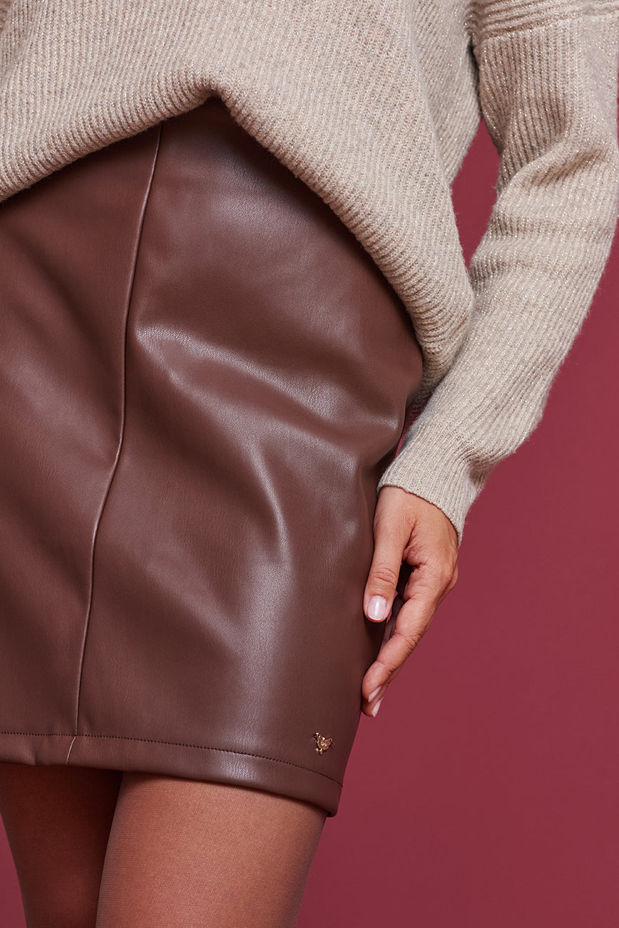 JUPE EN SIMILICUIR MALIA