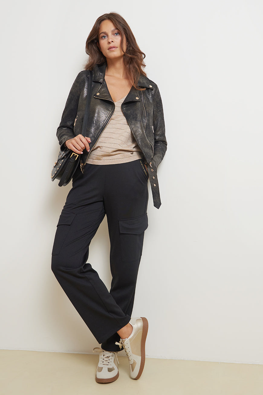 VESTE PEFECTO CEINTURE ARMELLE