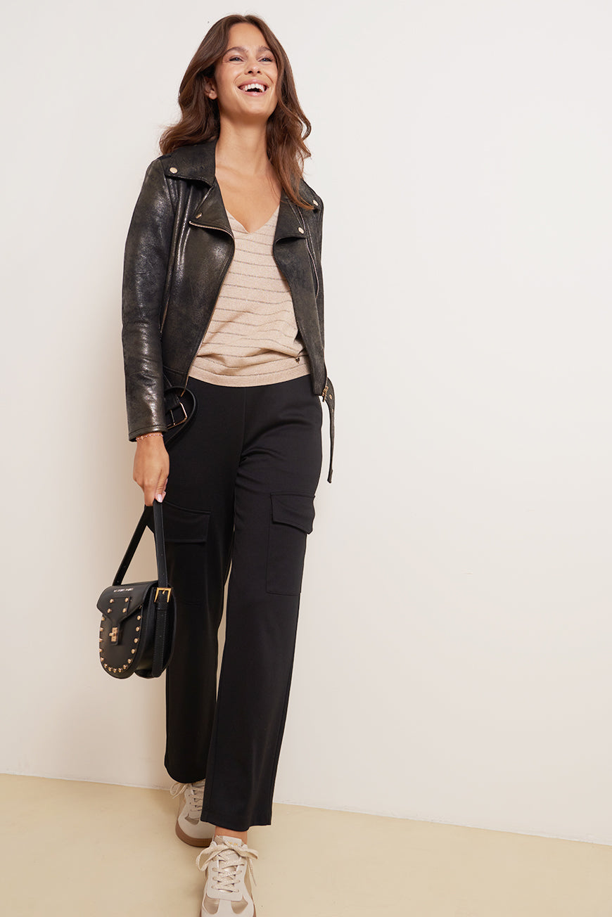 VESTE PEFECTO CEINTURE ARMELLE