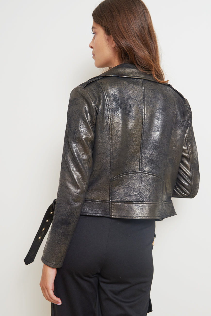 VESTE PEFECTO CEINTURE ARMELLE
