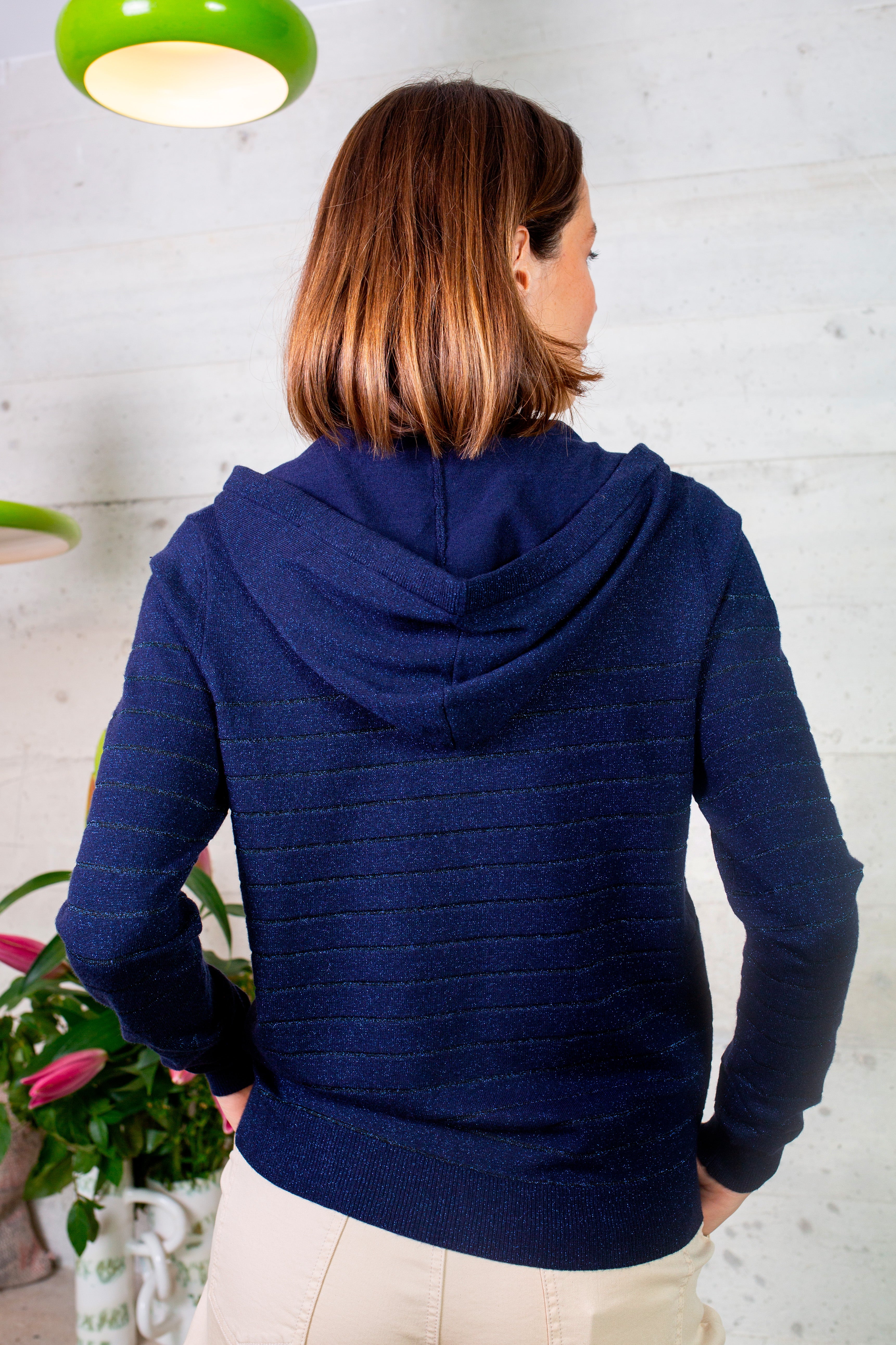 GILET DOHA MARINE RAYURES