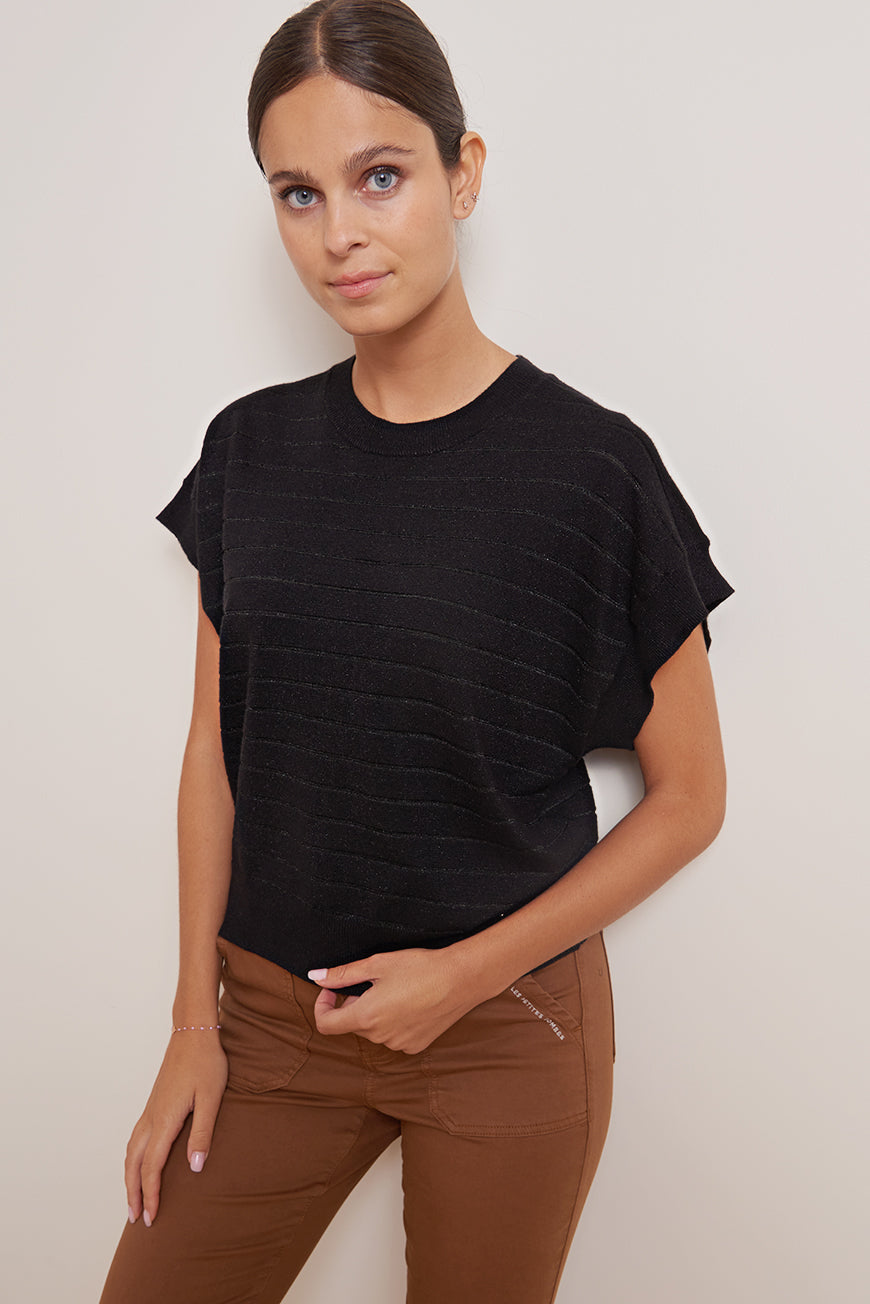 PULL RAYE MANCHES COURTES JELILA