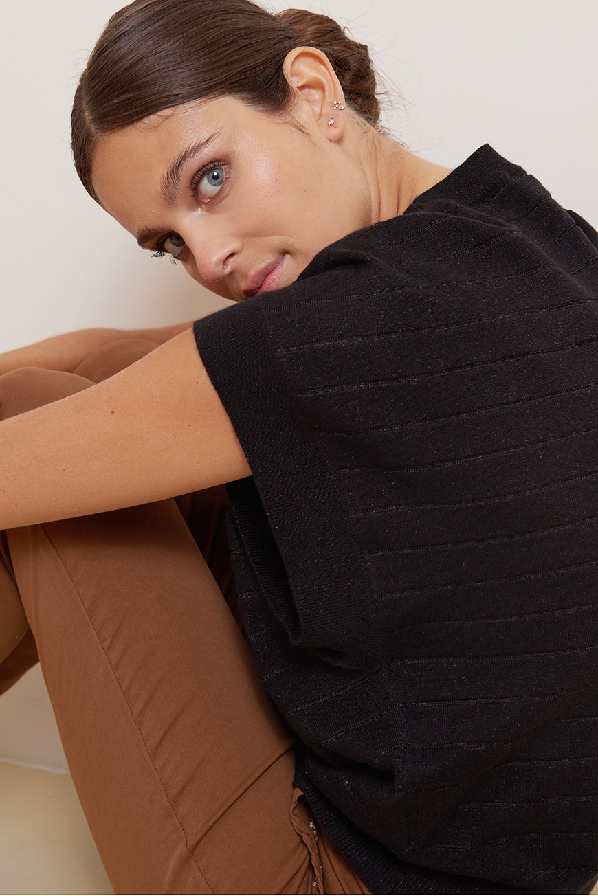 PULL RAYE MANCHES COURTES JELILA