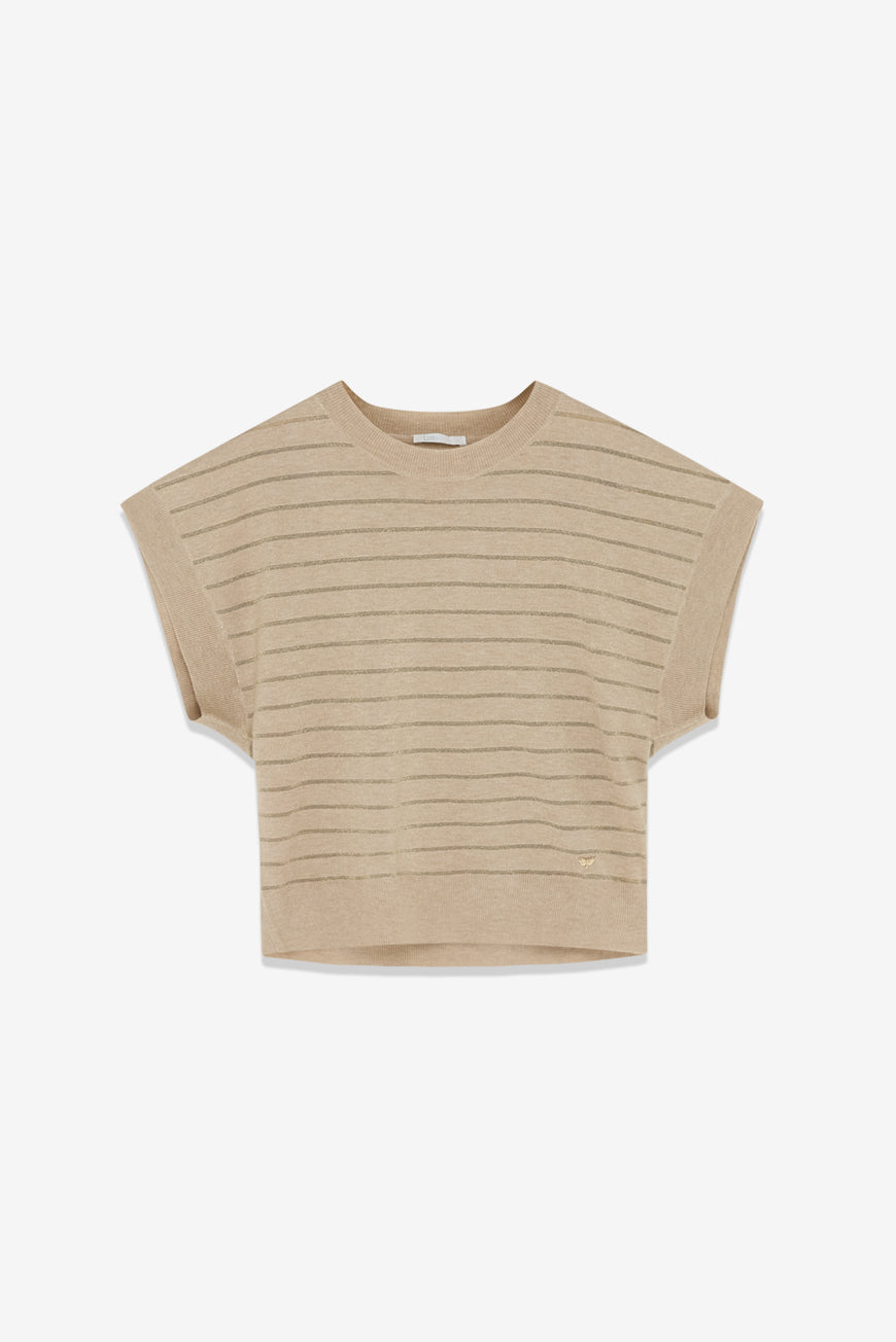 PULL RAYE MANCHES COURTES JELILA