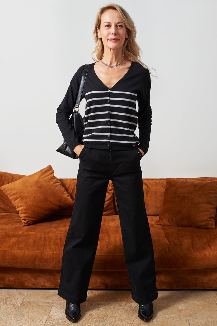 GILET JOLINE NOIR / GRIS
