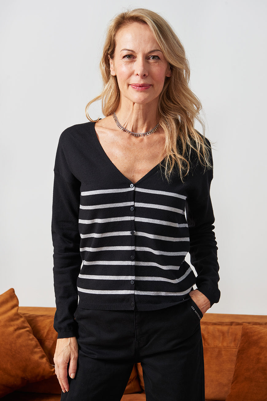 GILET JOLINE NOIR / GRIS
