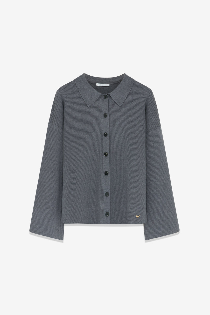 GILET COL CHEMISE MELIA