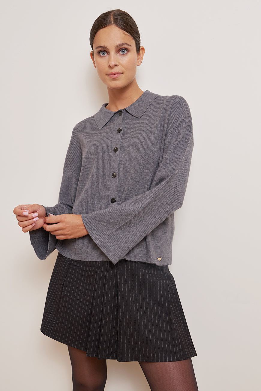 GILET COL CHEMISE MELIA