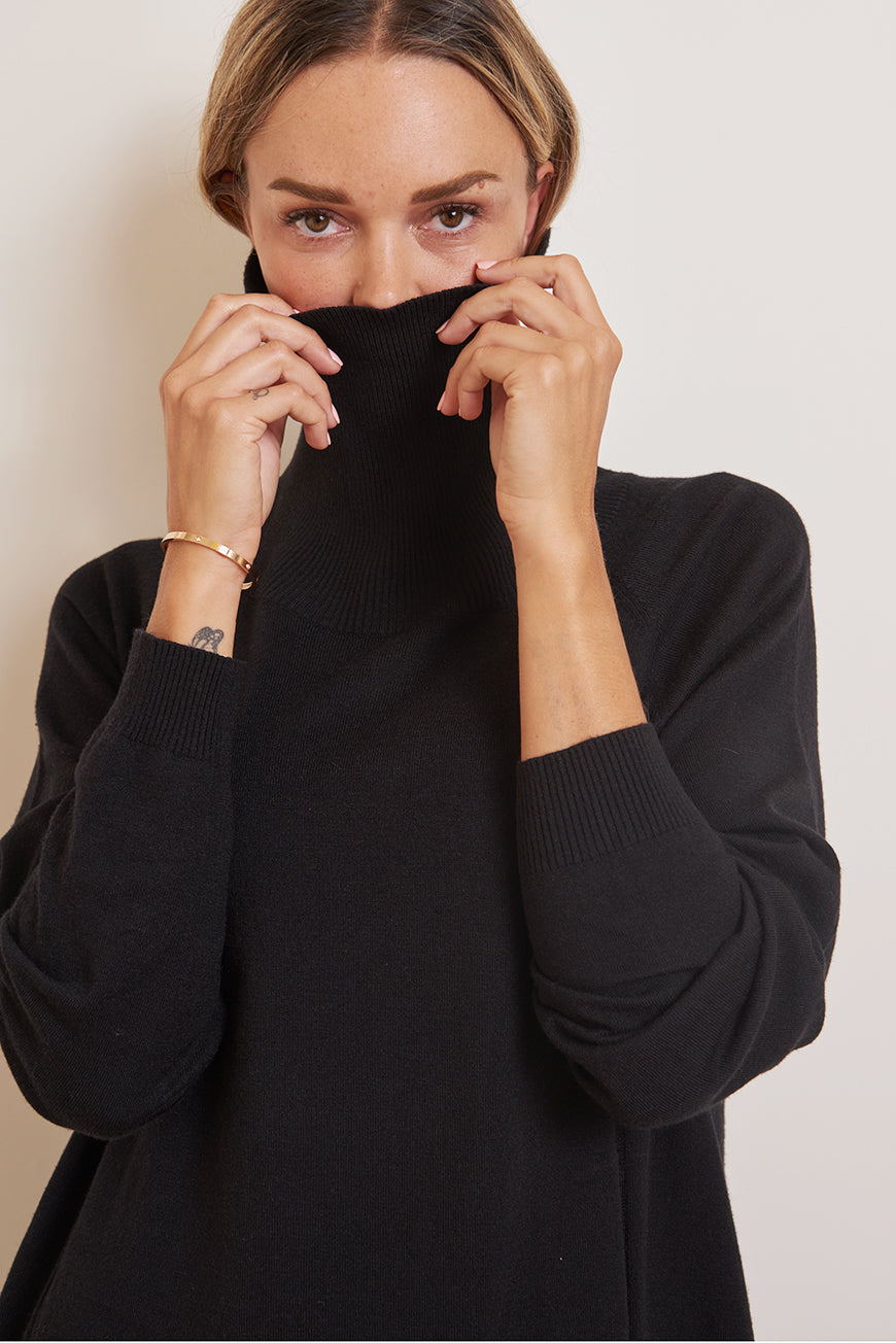 ROBE PULL COL ROULE MYRIAMA