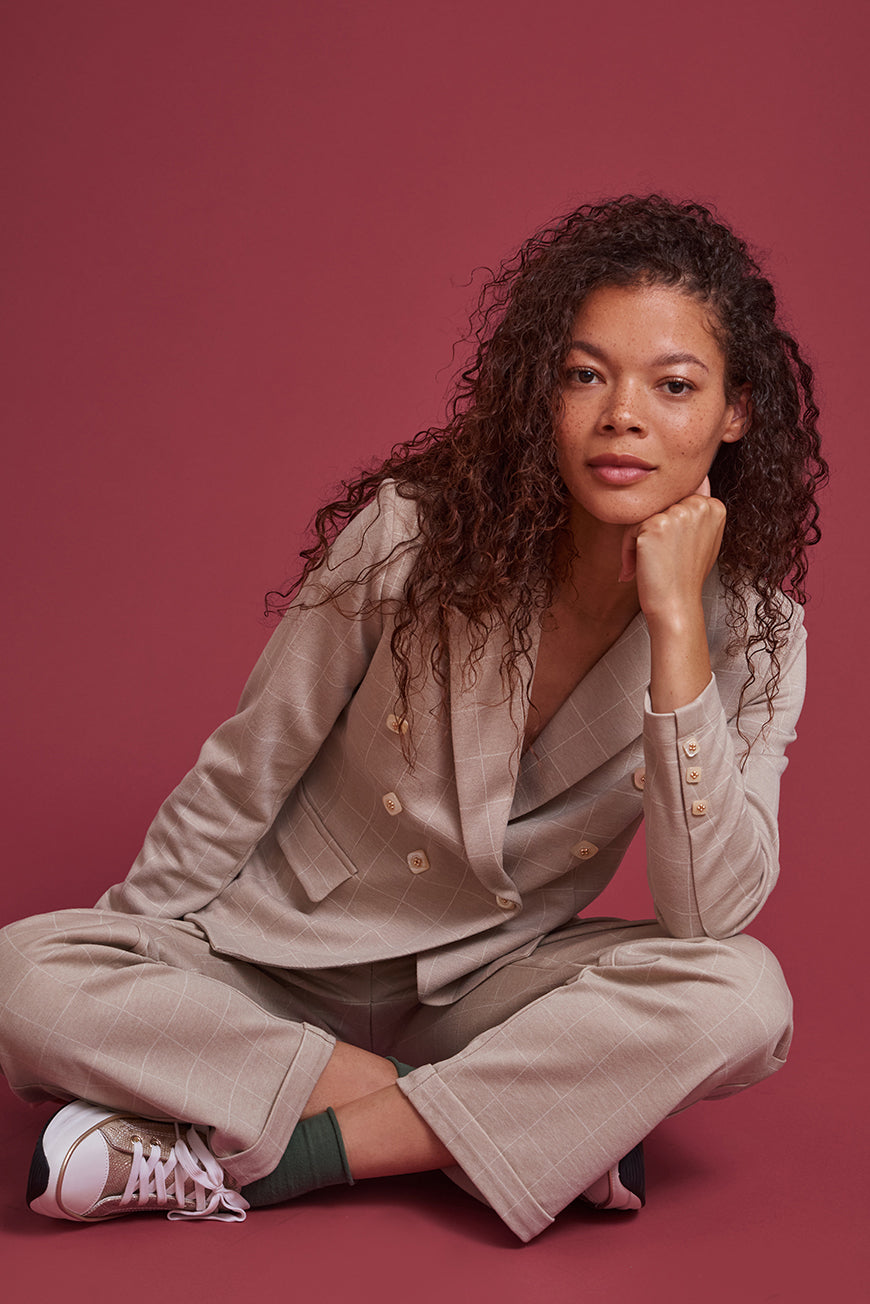 VESTE BLAZER A CARREAUX AGATHE