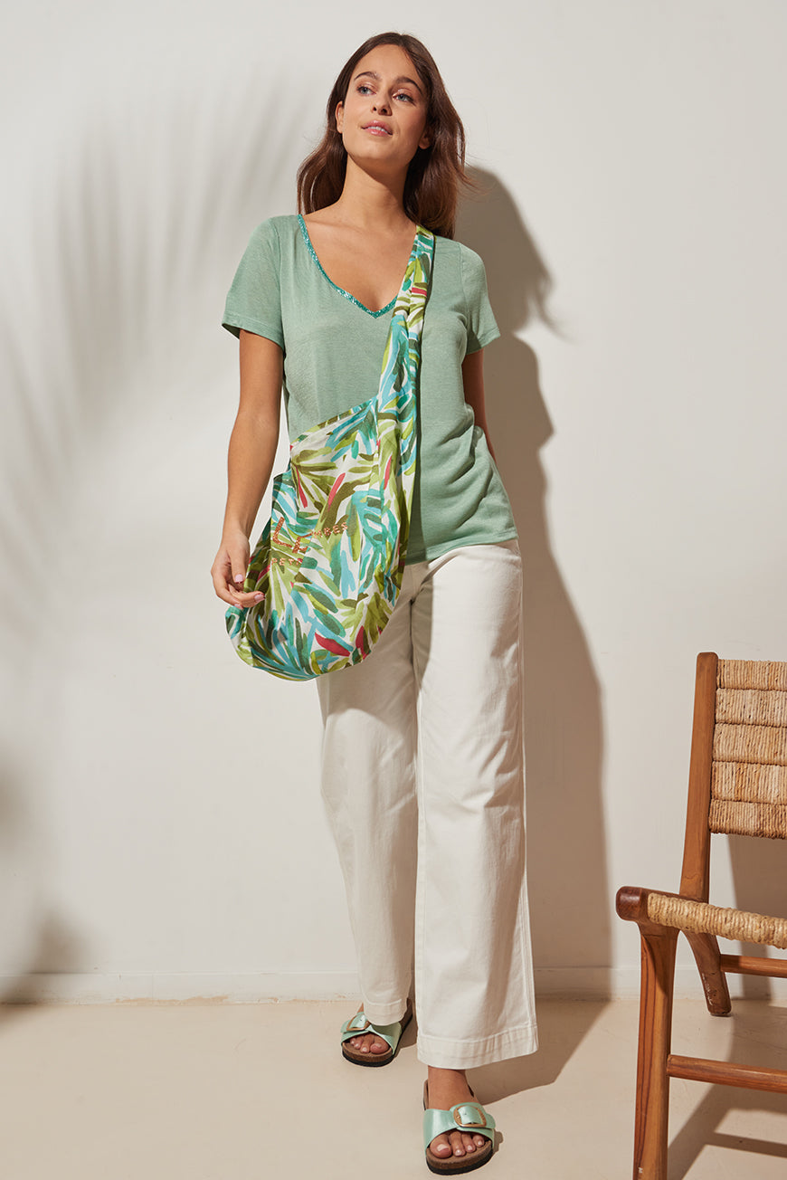 PANTALON WIDE LARGE ISORE BLANC