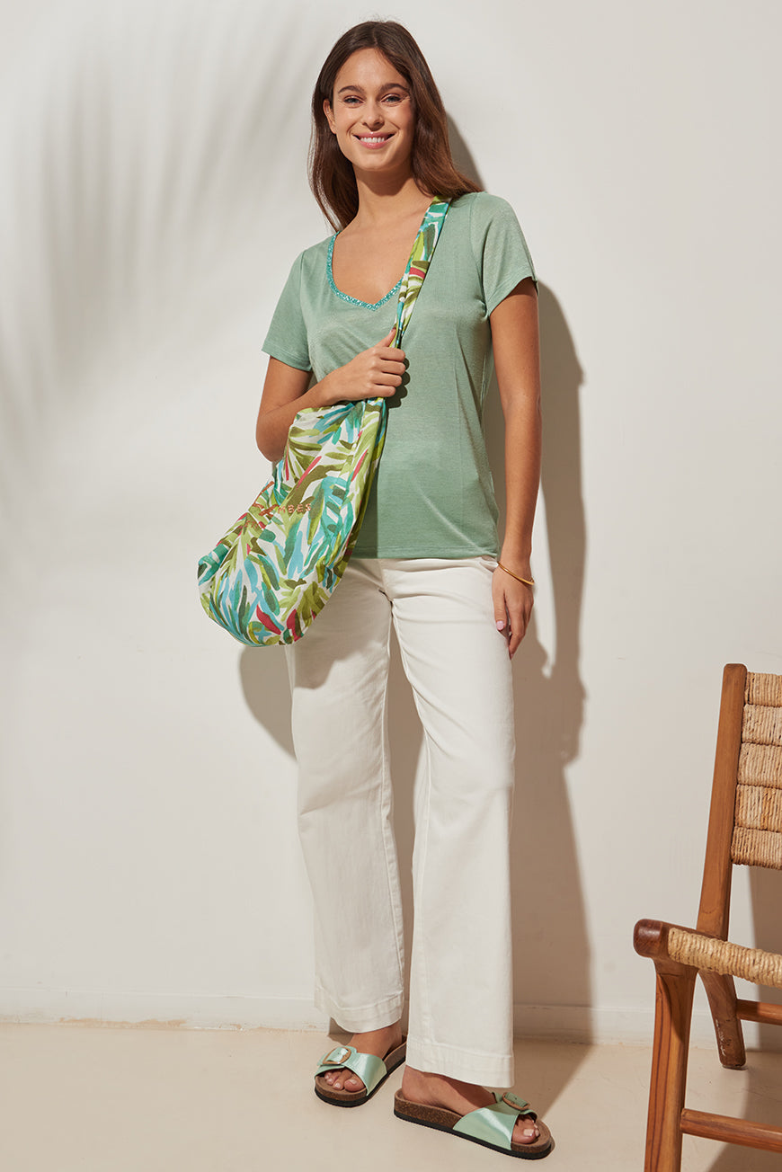 PANTALON WIDE LARGE ISORE BLANC