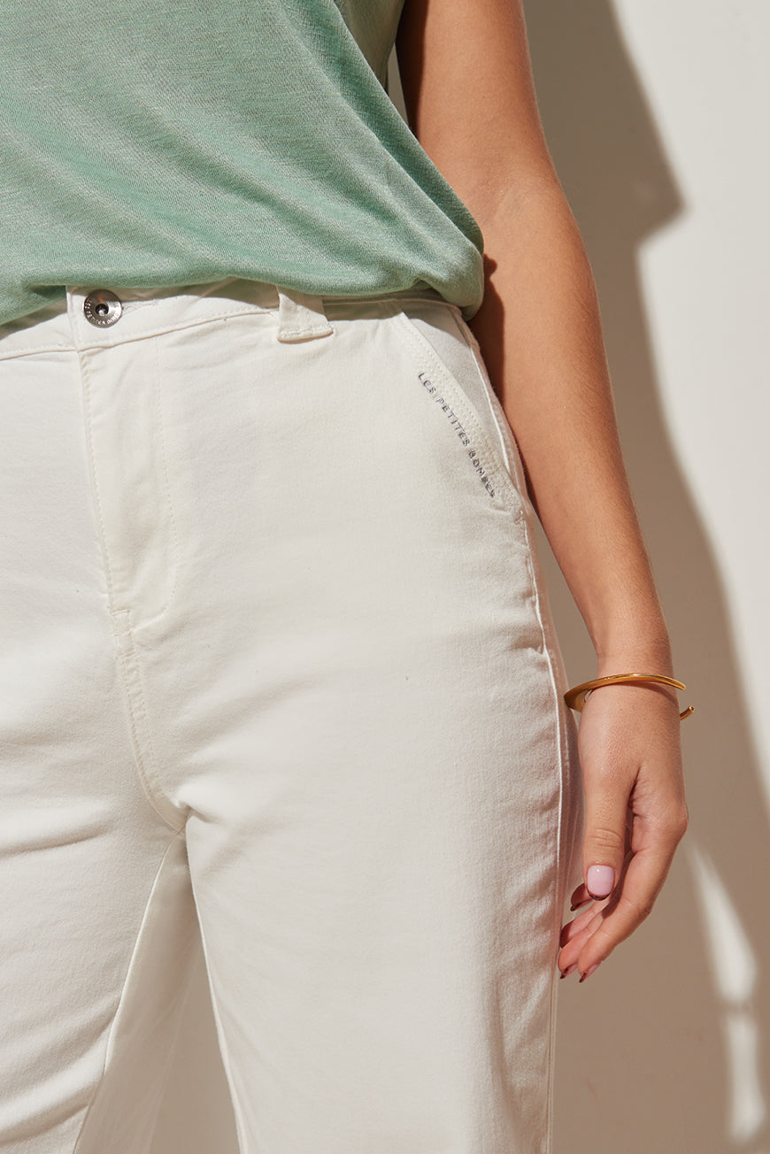 PANTALON WIDE LARGE ISORE BLANC