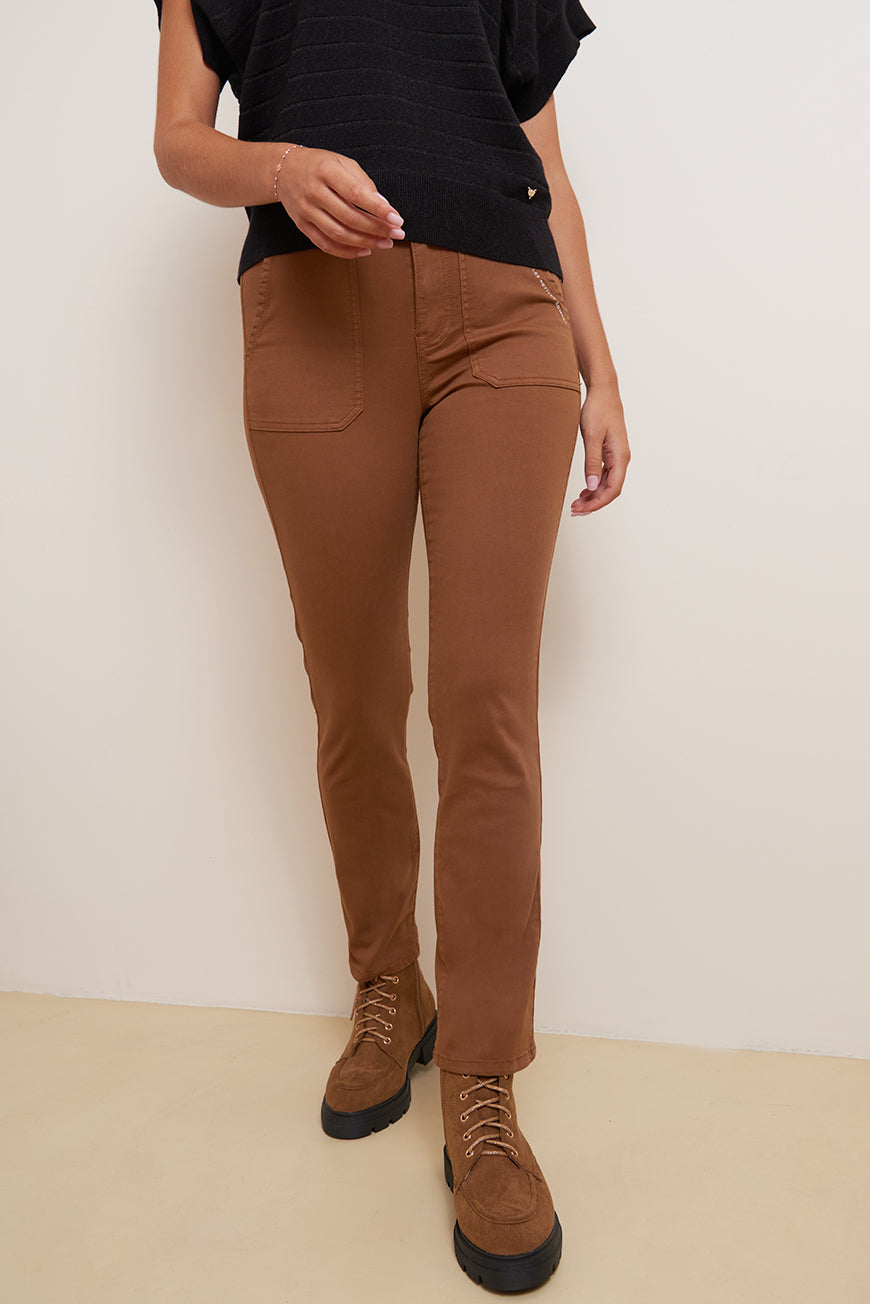 PANTALON BOOTCUT CROPPED INDIANA
