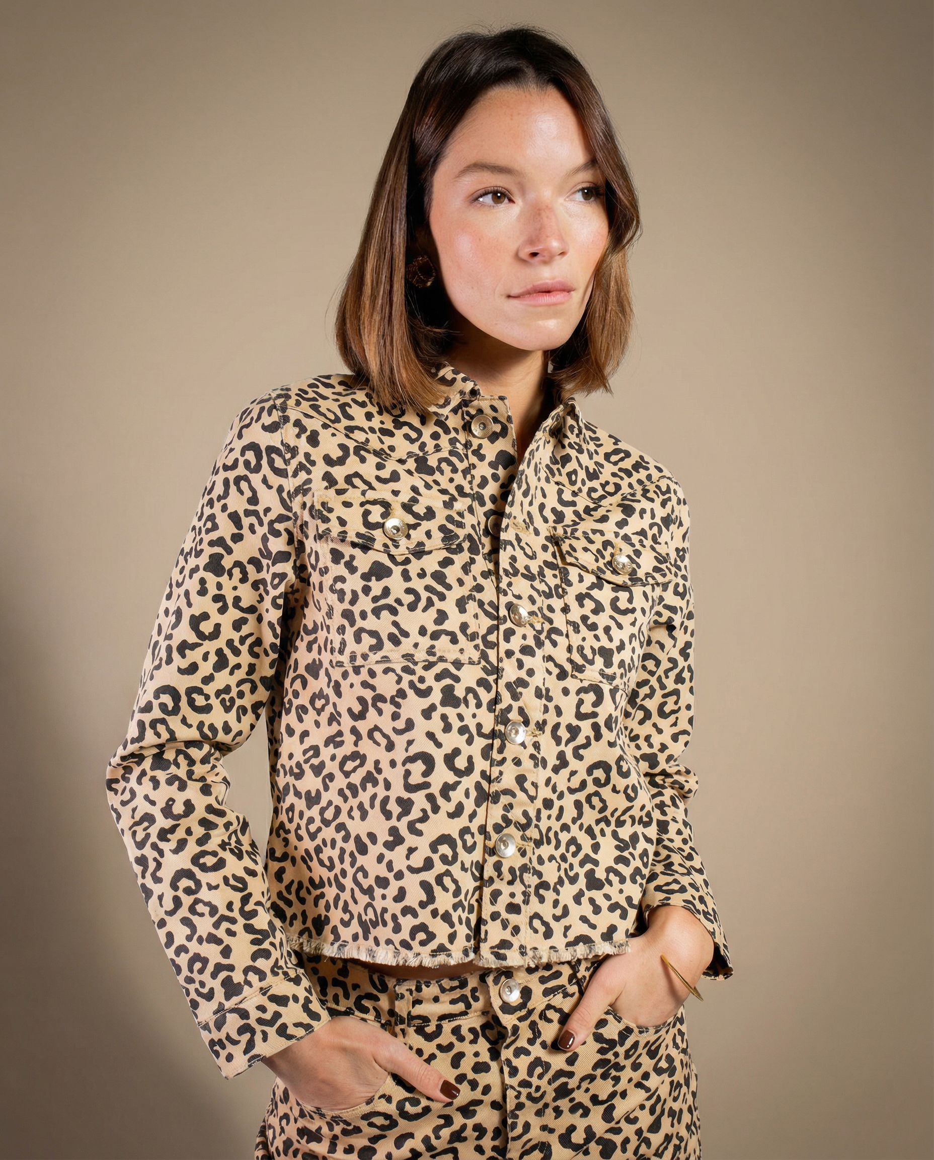 VESTE NAHEMA PRINT LEOPARD