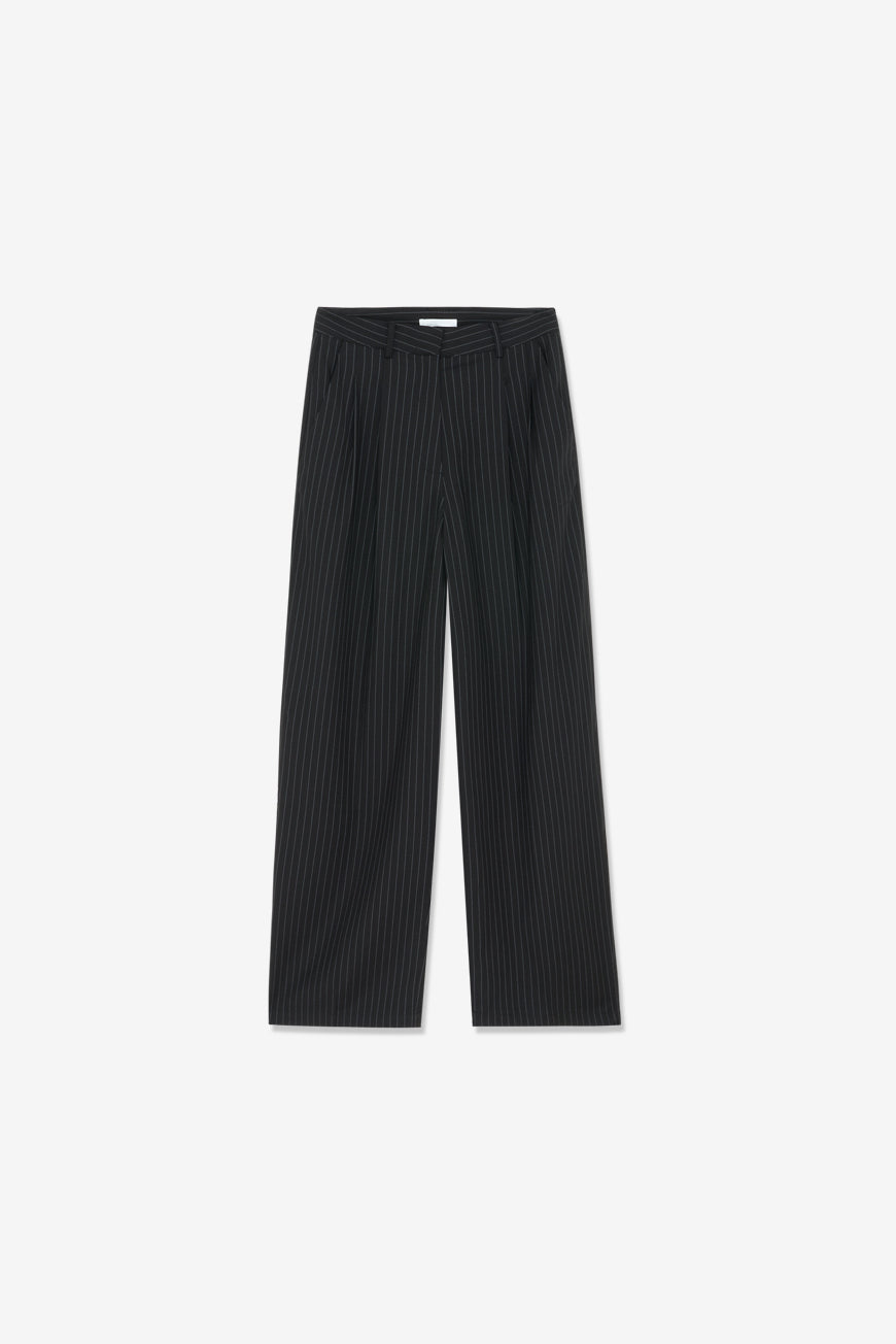 PANTALON NOIR RAYURES JENNEFER