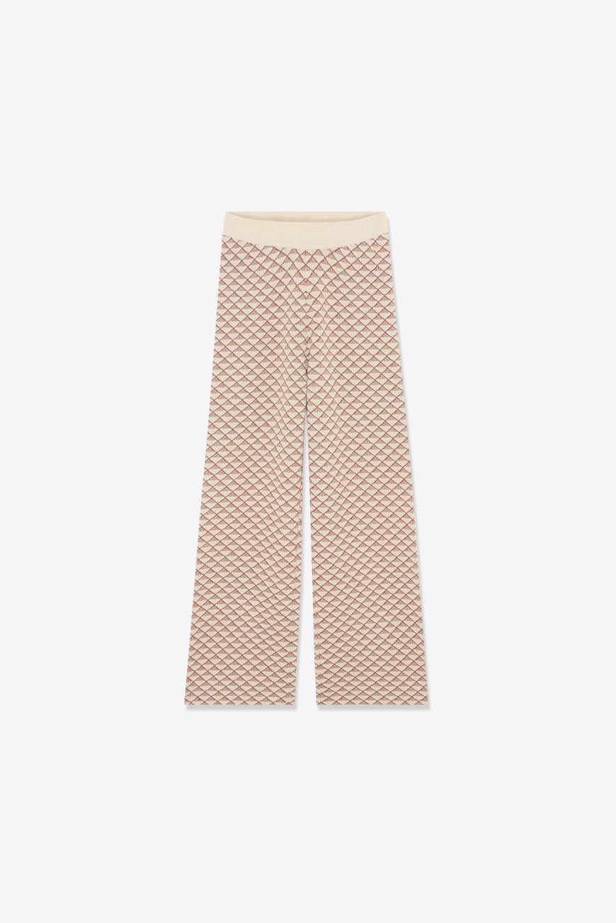 PANTALON EN MAILLE GRAPHIQUE MARIELLE