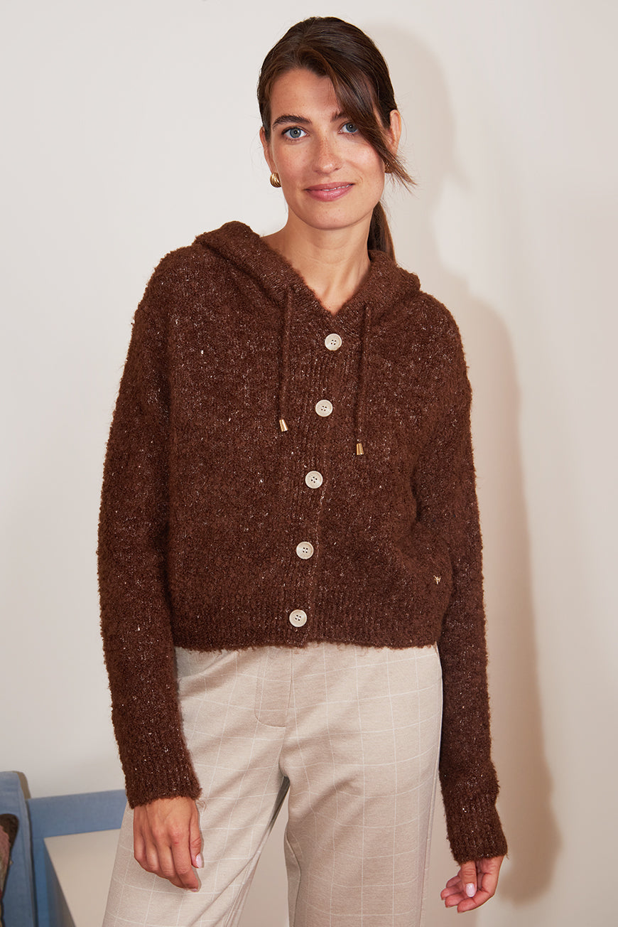 GILET COURT A CAPUCHE JASMINE