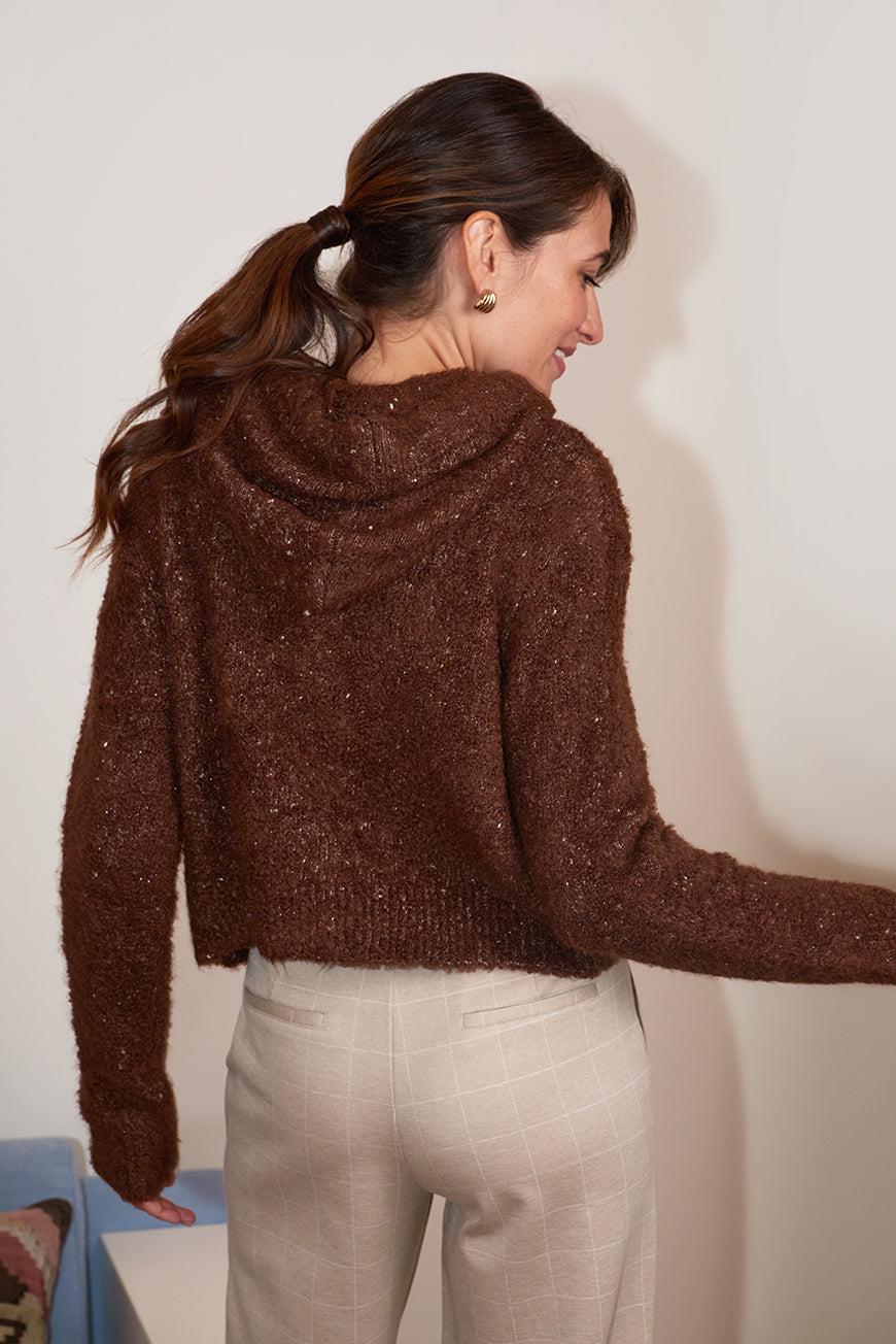 GILET COURT A CAPUCHE JASMINE