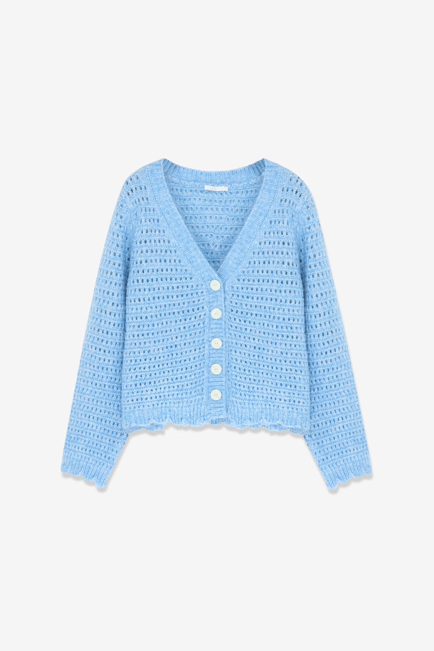 GILET MAILLE AJOUREE MANDDY