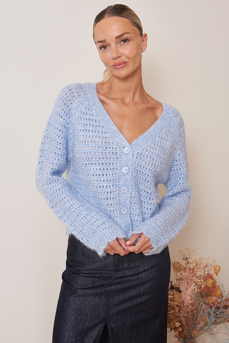 GILET MAILLE AJOUREE MANDDY