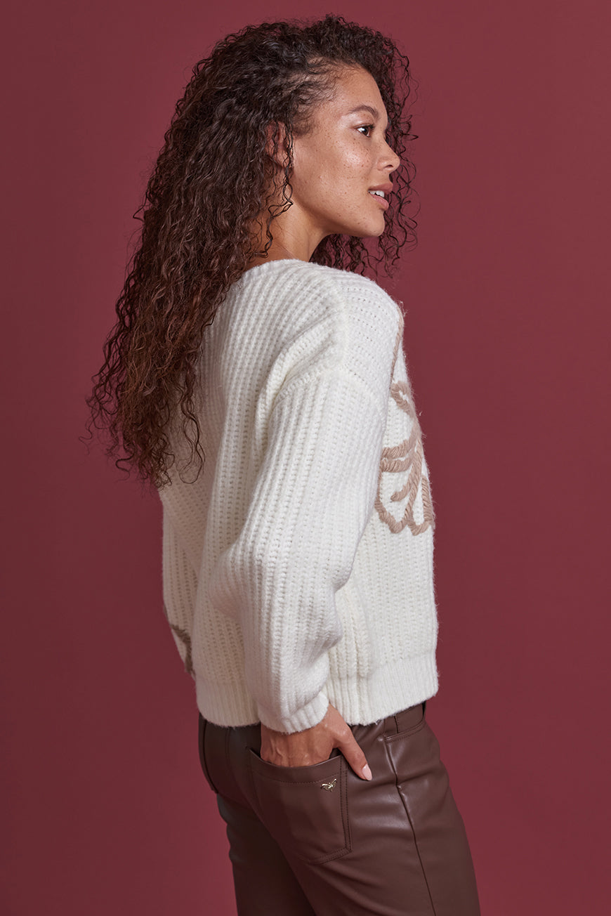 PULL MOTIF FLOWERS MELIANA