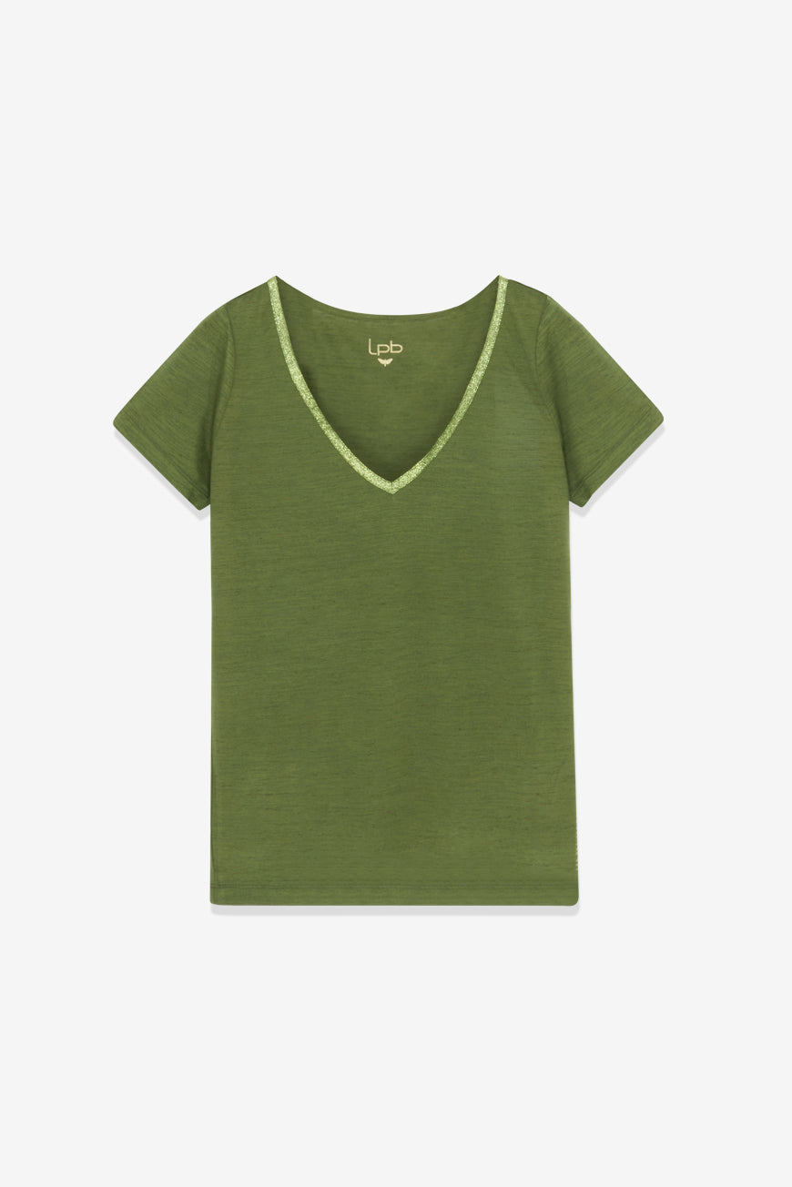 TEE SHIRT COL PAILLETE ARIANA
