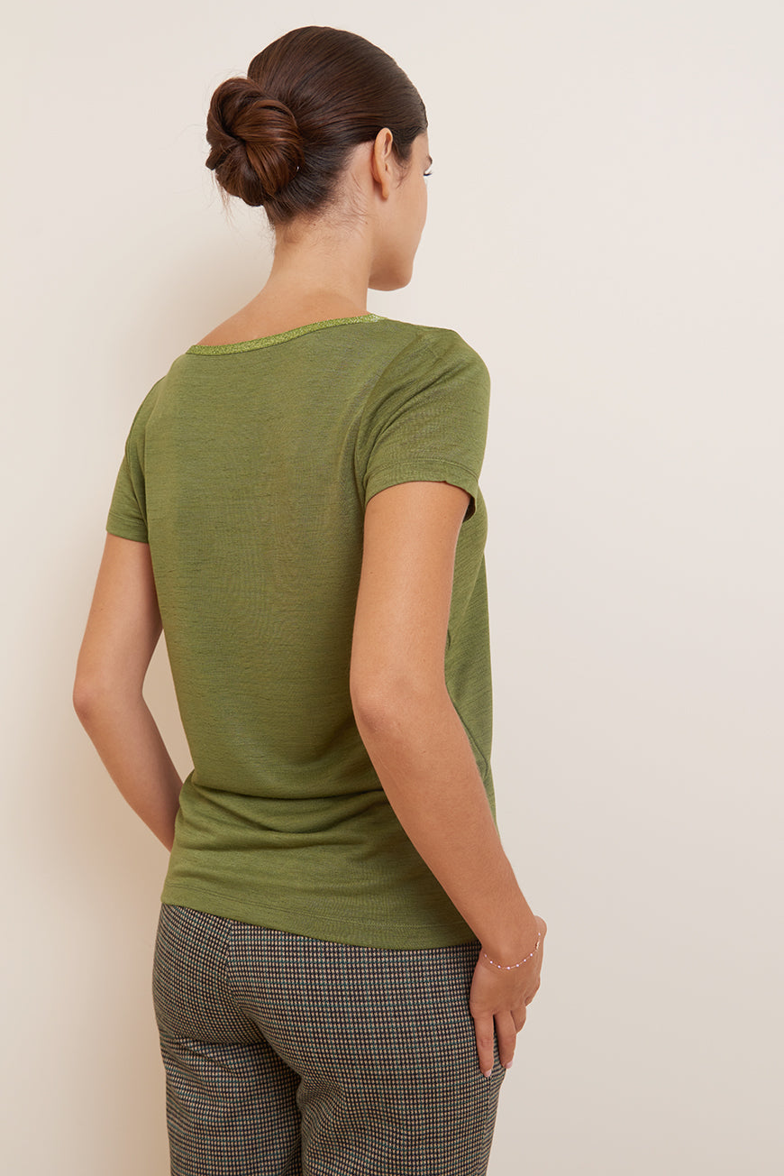 TEE SHIRT COL PAILLETE ARIANA