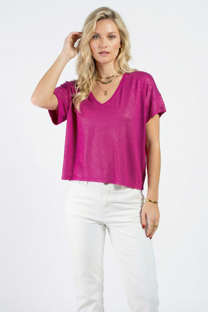 TEE SHIRT NALINE FUCHSIA