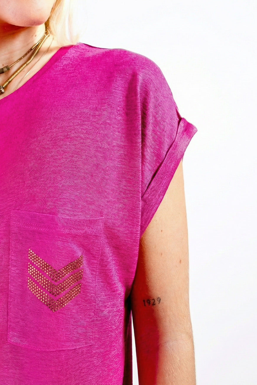 TEE SHIRT NOUMEA FUCHSIA