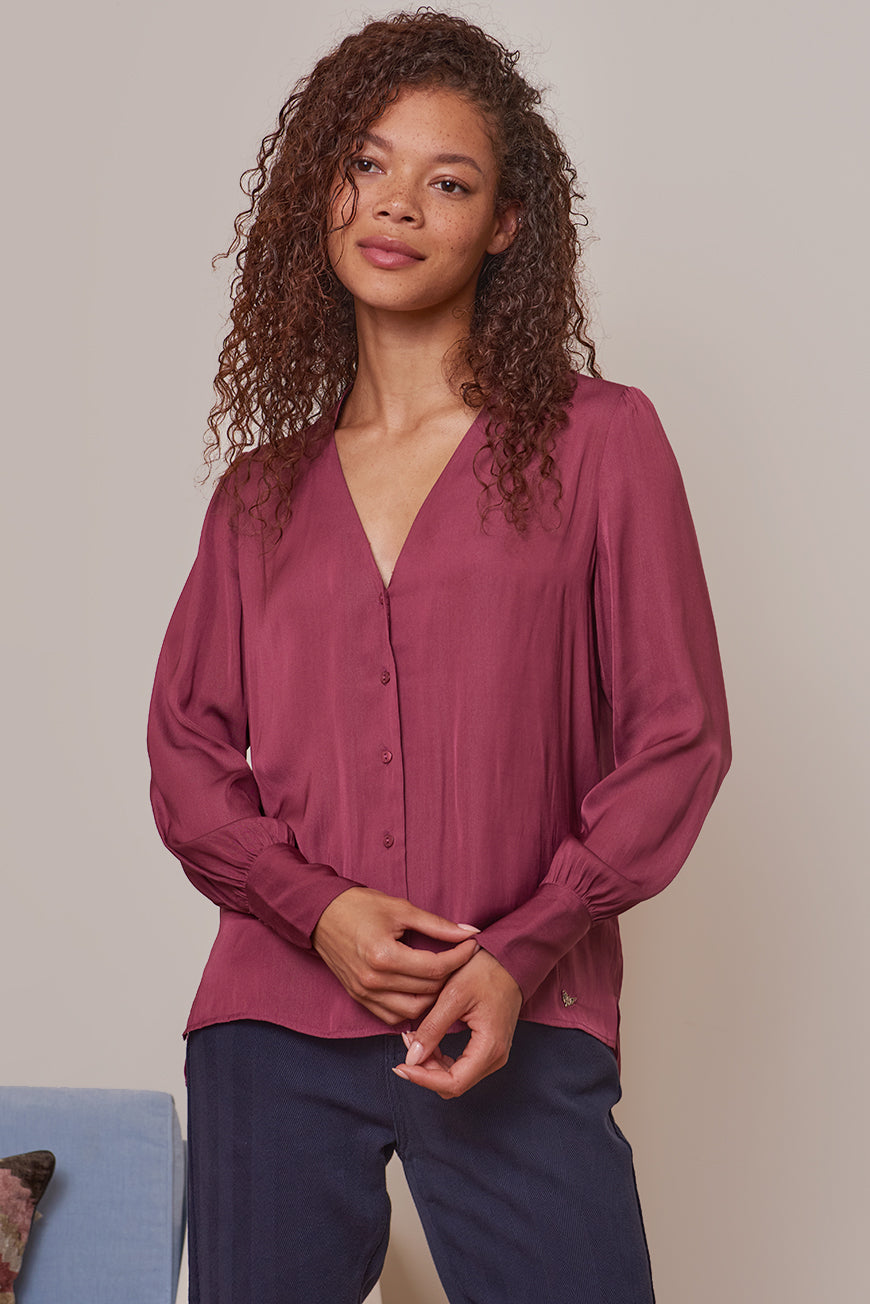 CHEMISE FLUIDE UNIE MINA LES PETITES BOMBES